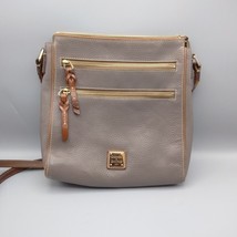 Dooney &amp; Bourke Pebble Grain Peyton Triple Zip Gray Tan - $30.68