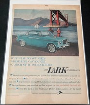 Vintage 1959 Studebaker Lark Print Ad Golden Gate Bridge San Francisco Ca Art - £3.73 GBP