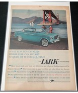 Vintage 1959 STUDEBAKER LARK Print Ad GOLDEN GATE BRIDGE San Francisco C... - £3.75 GBP