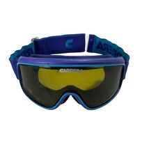 Vintage Carrera Purple &amp; Blue w/Yellow Lens Ski Snowboard Goggles Motocross - $21.38