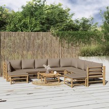  Garden Lounge Set Taupe Bamboo Medium Modular Garden Lounge Set - $1,977.00 CAD