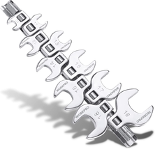 WORKPRO 3/8&quot; Drive Crowfoot Wrench Set, 10-Piece Metric Crowfoot Wrench with Cli - £24.60 GBP