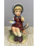 Vintage Napcoware Porcelain Figurine ~ Girl Eating Cake ~ # C8420  - £11.09 GBP