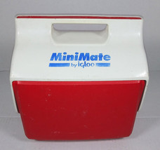 Igloo Mini Mate Cooler/ Lunch Box Red And White Blue LOGO  - $15.95