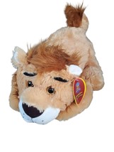 Calplush Stuffed Animal Lion 16 Inch Brown Plush Glitter Eyes Zoo Animal Toy - £12.31 GBP
