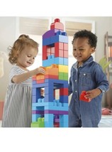 MEGA BLOKS Fisher-Price Toy Blocks Blue Big Building Bag with Storage(80 Pieces) - £21.00 GBP