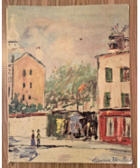 Maurice Utrillo &quot;Sur Labutte&quot; c1955 Color Lithograph  [e-04] - $367.97 MXN