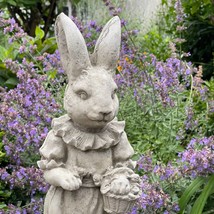 Concrete Lily Bobtail Garden Statue 17&quot; Outdoor Stone Art Cement Peter R... - £112.09 GBP