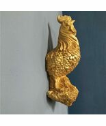 Gold Rooster Zodiac Animal Head Wall Decor, Sculpture for Entryway, Livi... - $419.61 CAD