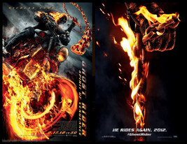 2 GHOST RIDER SPIRIT OF VENGEANCE  13X20 ORIGINAL  MINI MOVIE POSTERS LO... - $111.83 MXN