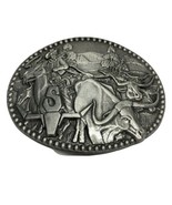 Sheplers Zee Series Western Pewter Tone Belt Buckle Cowboy Longhorn Catt... - $301.26 MXN