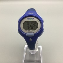 Timex Ironman Triathlon Digital Watch Women Blue Oval 100M 10 Lap New Battery a3 - £17.61 GBP