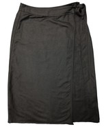 NWT LOFT Black Linen Midi Wrap Skirt Size 6 Beachy Resort Classic Lightw... - $40.60 CAD