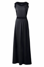 Lands End Women&#39;s Sleeveless Knit Maxi Dress Black New - €43,73 EUR