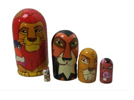 5pcs Main Peint Russe Imbrication Poupée De The Lion King (4.25) Pouces Grand ) - £22.46 GBP