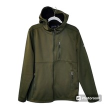 Men&#39;s Swiss Tech Green Softshell Hooded Jacket Size Small - £21.79 GBP
