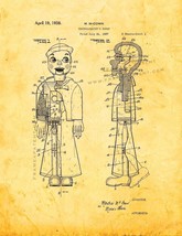 Ventriloquist&#39;s Dummy Patent Print - Golden Look - £6.40 GBP+