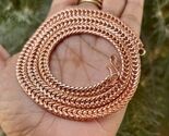 32 inch Pure Copper Franco V Chain Necklace, Healing Copper Jewelry, Spi... - $27.43