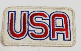 USA Letters Applique Embroidered Sew-On Patch 3 1/2&quot; x 2&quot; - £5.05 GBP