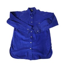 Woolrich Mens Sz L? Long Sleeve Button Down Classic Hem Utility Shirt Blue Vtg - £27.40 GBP