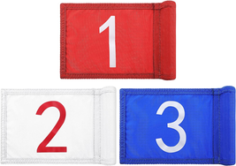 3 Pieces Golf Flag with Tube Inserted Putting Green Golf Flag Numbered Golf Flag - £23.42 GBP