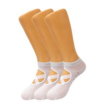 AWS/American Made Non-Slip Grip Yoga Socks with Straps Studio Socks for Pilates  - £9.08 GBP