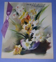 Rust Craft Easter Greeting Card Vintage 1947 For Husband Ribbon Bow Scrapbooking - £12.08 GBP