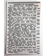 1961 Morrell&#39;s Antiques Shop Advertisement Gardiner Maine New England F14D - $19.99