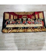 VINTAGE THE LAST SUPPER PRINT ON 19&quot;x37&quot; RELIGIOUS ART - $9.49