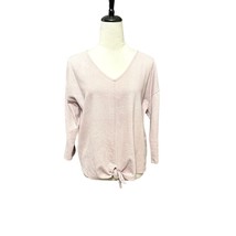Old Navy Women&#39;s Purple Blouse Tie Front Long Sleeve Large - £11.17 GBP