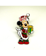 Disney Pin ✿ Santa Minnie Hat Christmas Dress Gift Jewels Mrs Claus 2008 - £4.17 GBP