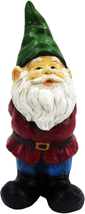 Alpine Corporation 11&quot; Tall Classic Outdoor Garden Gnome Yard Statue Decoration - £21.55 GBP