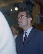 JFK aide Ted Sorensen listens to Robert Kennedy speech in LA 1968 Photo Print - £7.04 GBP+