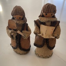 Christmas Figures Handmade Woven Wood - Chinese Republic Of Taiwan Lot of 2 Vtg - £13.95 GBP