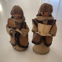 Christmas Figures Handmade Woven Wood - Chinese Republic Of Taiwan Lot of 2 Vtg - £14.01 GBP