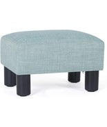 Adeco 15X10X8-Inch Small Ottoman Footstool With Soft Fabric Footrest. - £40.85 GBP
