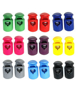 PLAIN SOLID SNEAKER SHOE LACE LOCKS SET LOGO SPRING STOPPER 2 PIECES PAI... - €5,73 EUR+