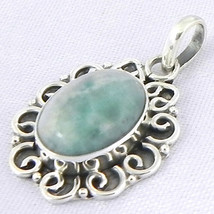925 Sterling Silver Larimar Handmade Necklace 18&quot; Chain Festive Gift PS-1863 - £23.56 GBP