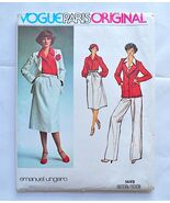 Vogue Paris Original Pattern 1449 Emanuel Ungaro 14 70s Skirt Pant Suit ... - €13,47 EUR
