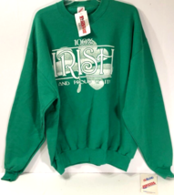 100% Irish and Proud of It Vintage 90s Green Pullover Novelty Sweatshirt XL New - £11.87 GBP