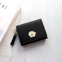 PURDORED 1 Pc Women  Short Wallet Leather Fried Egg Cute Wallets Purse Card Hold - £84.42 GBP