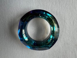 Swarovski Open Cosmic Ring 20mm Bermuda blue #4139 - $5.23