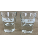 2 x Jameson Irish Whiskey JJ&amp;S Etched Logo Heavy Bottom Shot Glasses 1.5... - $30.99 CAD
