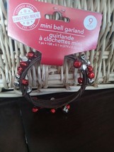 Mini Bell Garland 9 Feet Red and Silver bells-Brand New-SHIPS N 24 HOURS - £10.77 GBP