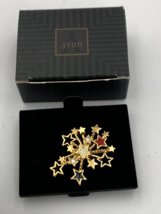 Vintage Avon American Stars Patriotic Enamel Rhinestone Tack Pin 1996 Re... - $14.20