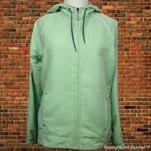 New York laundry Athletic Hooded Zippered Jacket Green Size Small Hoodie - £10.00 GBP