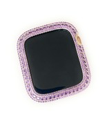 Silver Apple Watch Band &amp;/or Amethyst Zirconia Bezel Case Face Cover 40 mm - $92.34