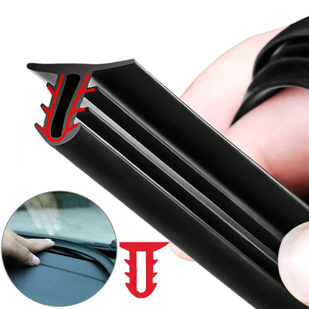 Play 1.6M Universal Car Windshield Sealant Dashboard Soundproof Rubber Seal Stri - £23.18 GBP