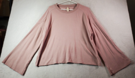 Altar&#39;d State  Shirt Top Womens Size Large Pink Rayon Long Sleeve Round Neck - £9.17 GBP