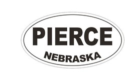 Pierce Nebraska Bumper Sticker or Helmet Sticker D5386 Oval - $1.39+
